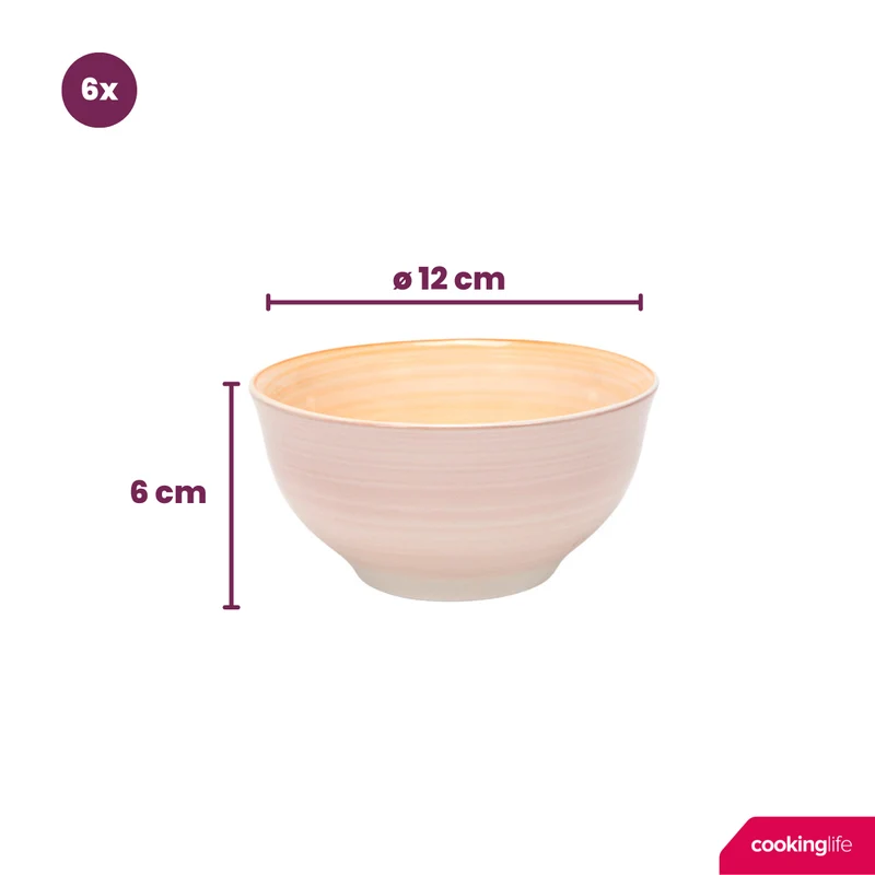 Cookinglife Kleine Schalen Pastel Harmony Ø 12 cm - 6 Stück