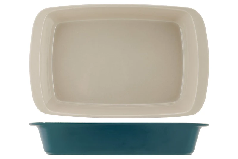 Cosy & Trendy Auflaufform Keramik Fontestic Green Heron - 34 x 21 x 5,5 cm / 2,3 Liter