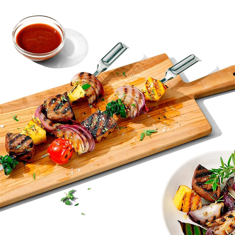 Set de 6 pinchos XL de acero inox para barbacoa OXO
