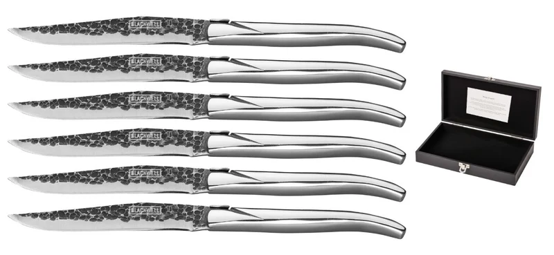 Blackwell Steakmesser Laguiole - Raw Black - RVS - 6 Stück