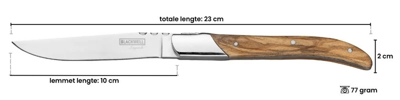 Blackwell Steakmesser Laguiole - Olivenholz - 6 Stück