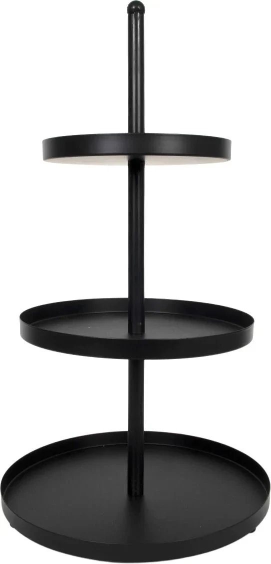 Cookinglife Etagère Metall schwarz ø 20, 25 & 30 cm - 3-stufig - 55 cm hoch