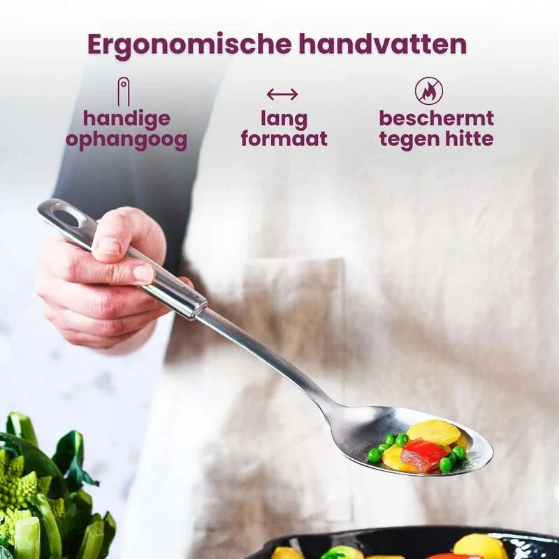 Cosy & Trendy Bratwender mit Öffnungen - Delish Plus - RVS