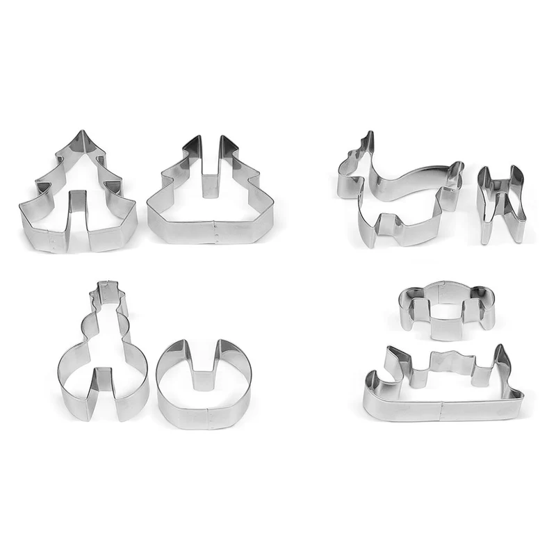 Set 8 cortadores para galletas 3D Guardini