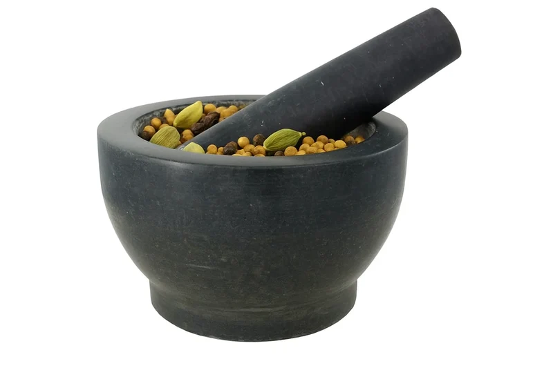 Cookinglife Mörser aus Granit - Schwarz - ø 18 cm