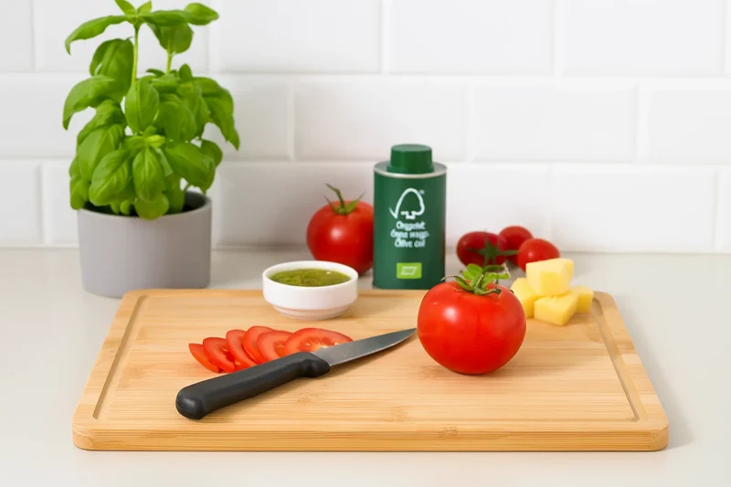 Cookinglife Schneidebrett mit Saftrille - Bambus - 25 x 35 x 1,8 cm