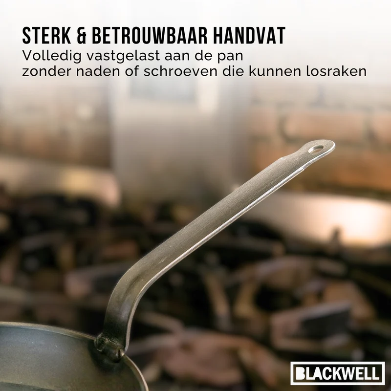 Blackwell Bratpfanne Carbonstahl mit Griff Ø 32 cm – ohne Antihaftbeschichtung