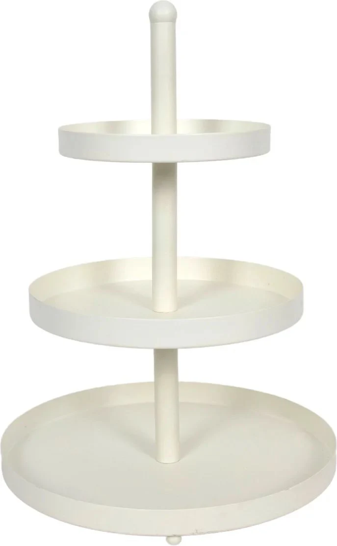 Cookinglife Etagère Metall creme ø 15, 20 & 25 cm - 3-stufig - 35 cm hoch