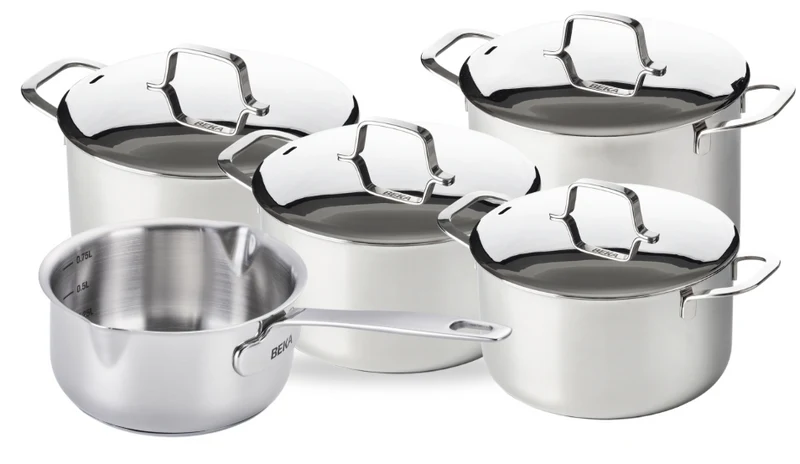 Beka Topfset Maestro 5-teilig - ohne Antihaftbeschichtung - geeignet für alle Wärmequellen (Kochpannen, Stielkasserolle & Suppentopf)