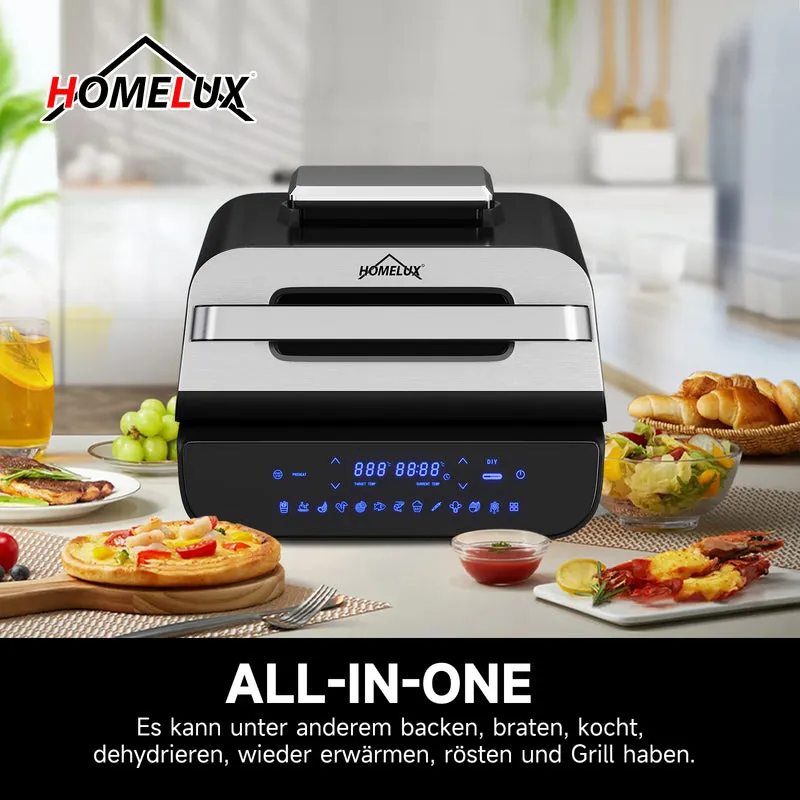 Heißluftfritteuse & Grill 6-in-1 Airfryer Elektrischer mit Temperaturfühler 6 IN 1 Heißluftfritteuse