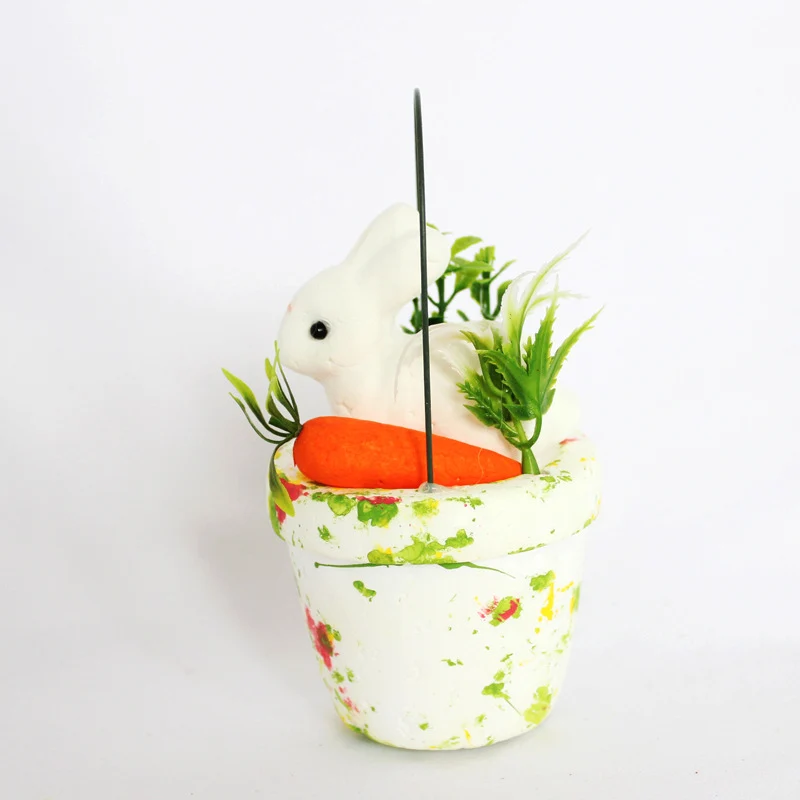 Dekorativer Osterhase Blumentopf Karnz