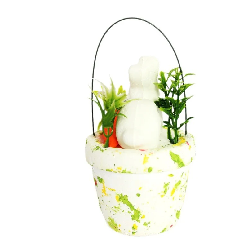 Dekorativer Osterhase Blumentopf Karnz