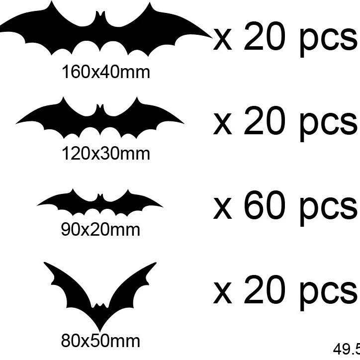 Dekoratives Bat Wandkunst-Set Karnz