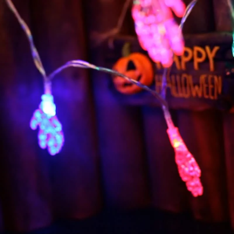 Gruselige LED Hand Lichterkette Karnz
