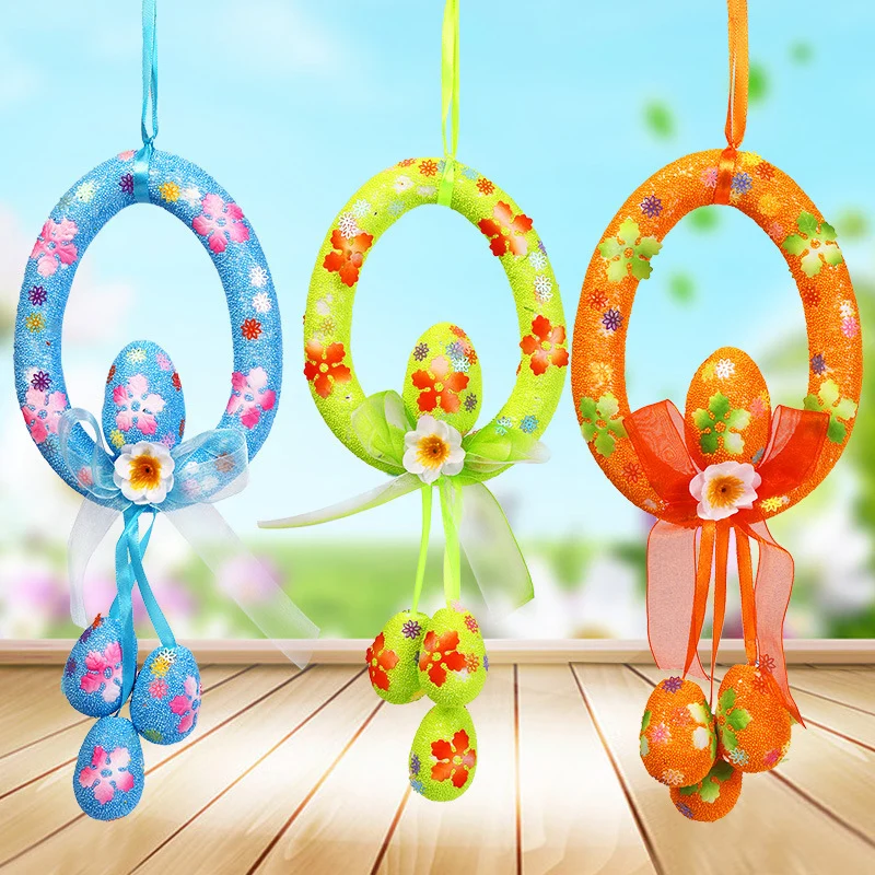 Dekorativer Frühlingsblumenkranz Karnz