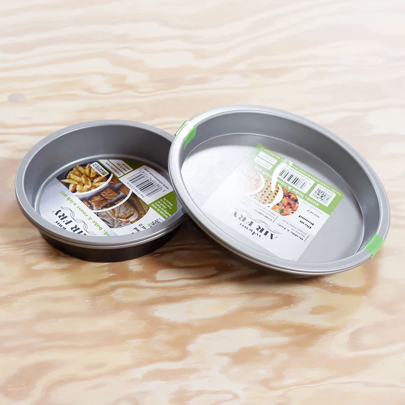 Set 2 moldes redondo o cuadrado para freidora de aire y horno Wham® Cook