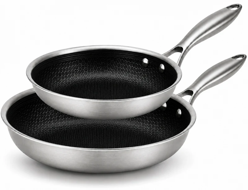 Cookinglife Bratpfannenset HexaCook Hybride Pfanne 2-teilig - ø 24 & 28 cm - NON STICK - geeignet für alle Wärmequellen - keramische Antihaftbeschichtung