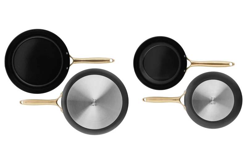 Cookinglife Bratpfannenset Style Schwarz Ø 24 und 28 cm – geeignet für alle Wärmequellen – keramische Antihaftbeschichtung