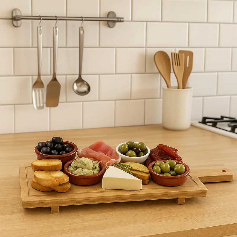 Cookinglife Servierbrett Tapas-Brett - Bambus - 58 x 19 cm