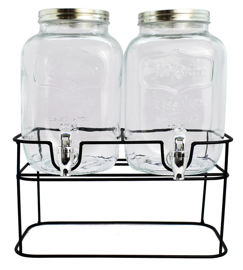 Cookinglife Dubbele Getränkespender - mit Halter - 2 x 4 Liter
