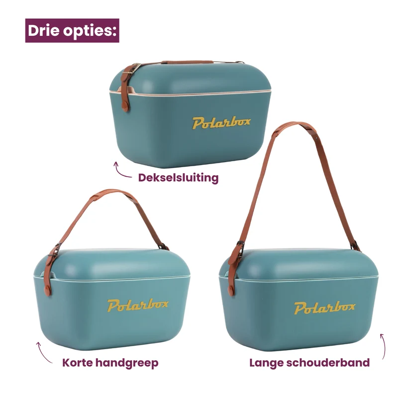 Polarbox Kühlbox mit Schultergurt - Marineblau Senf - 20 Liter
