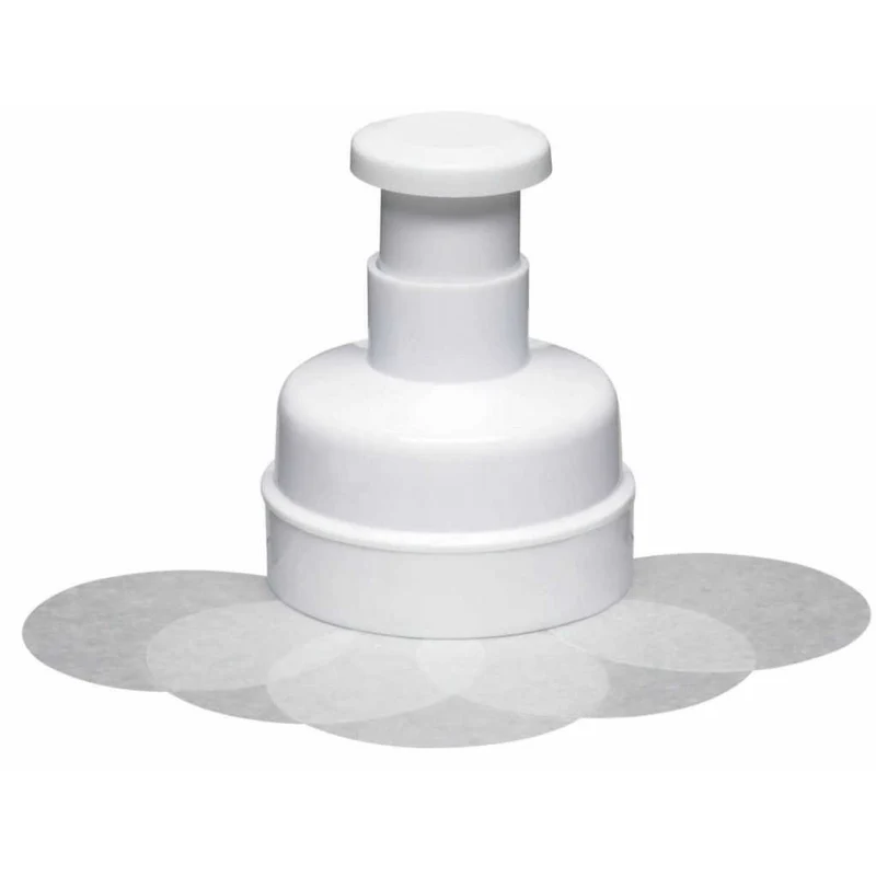 Prensa para hamburgesas con 100 discos BlueCard KitchenCraft