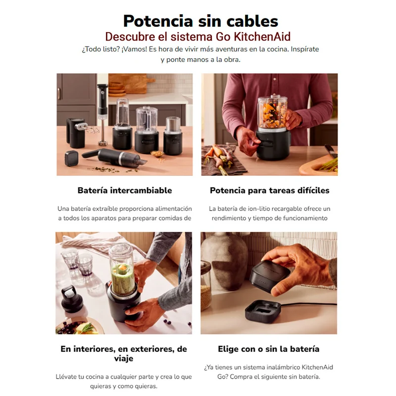 Batidora de varillas inalámbrica Go 12V KitchenAid