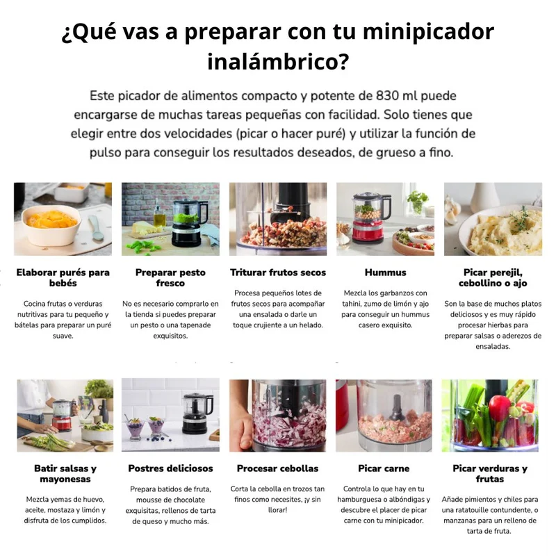 Picadora Inalámbrica Go 12V KitchenAid