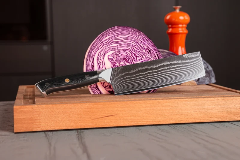 Blackwell Messerset (Kochmesser + Gemüsemesser / Nakiri-Messer) – Japanischer Stil – 67 Lagen Damaszenerstahl – VG10 – 2-teilig