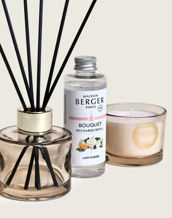 Maison Berger Geschenkset – Duftstäbchen & Duftkerze – Eternity Nude – Lady Flower