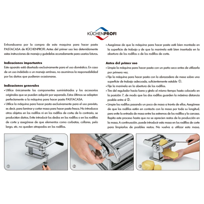 Máquina para pasta Kuchenprofi