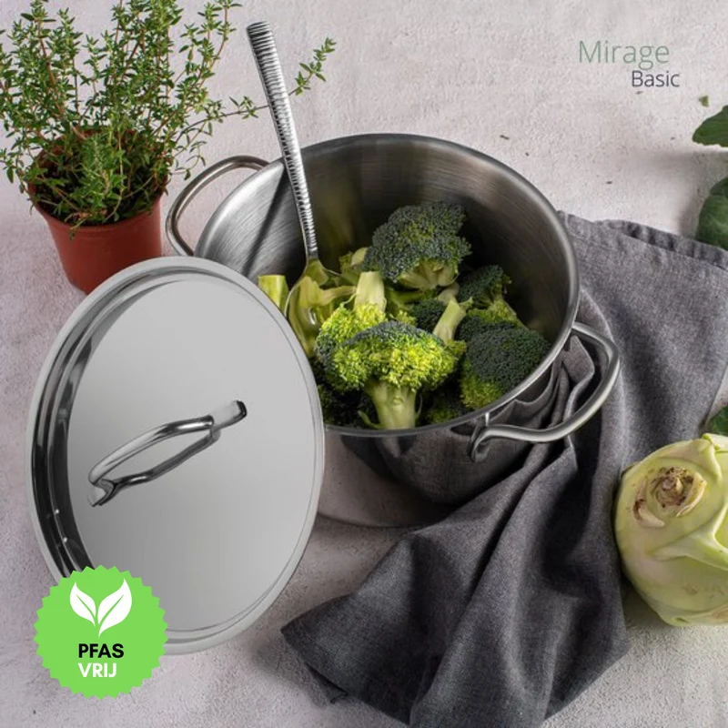 Sola Topfset Mirage - Edelstahl - Kochtopf ø 16, 18, 20 cm & Stielkasserolle ø 16 cm - Induktionsgeeignet - 4-teilig