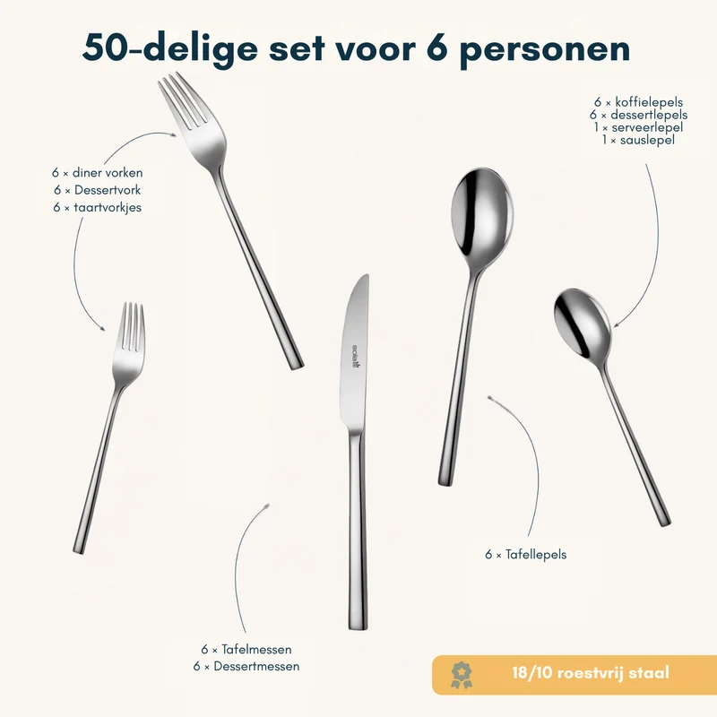 Sola Besteckset Montreux 50-teilig