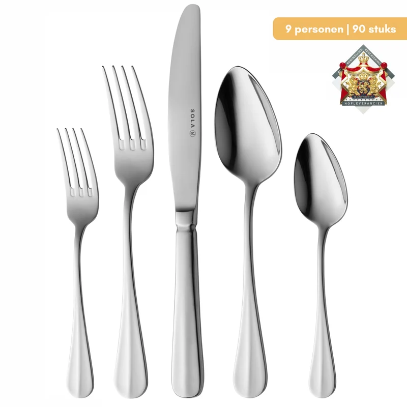 Sola Besteckset Hollands Glad - 18/10 Edelstahl - 90-teilig / 9 Personen