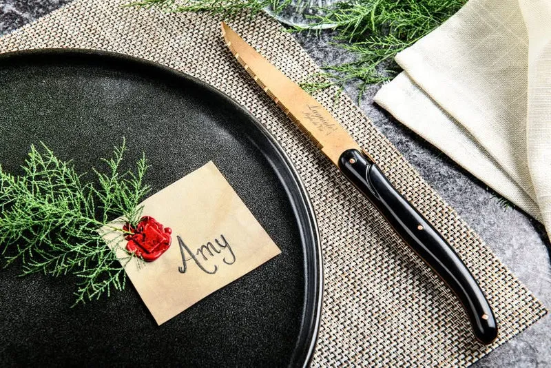 Laguiole Style de Vie Steakmesser Prestige Line Kupfer - 6 Stück