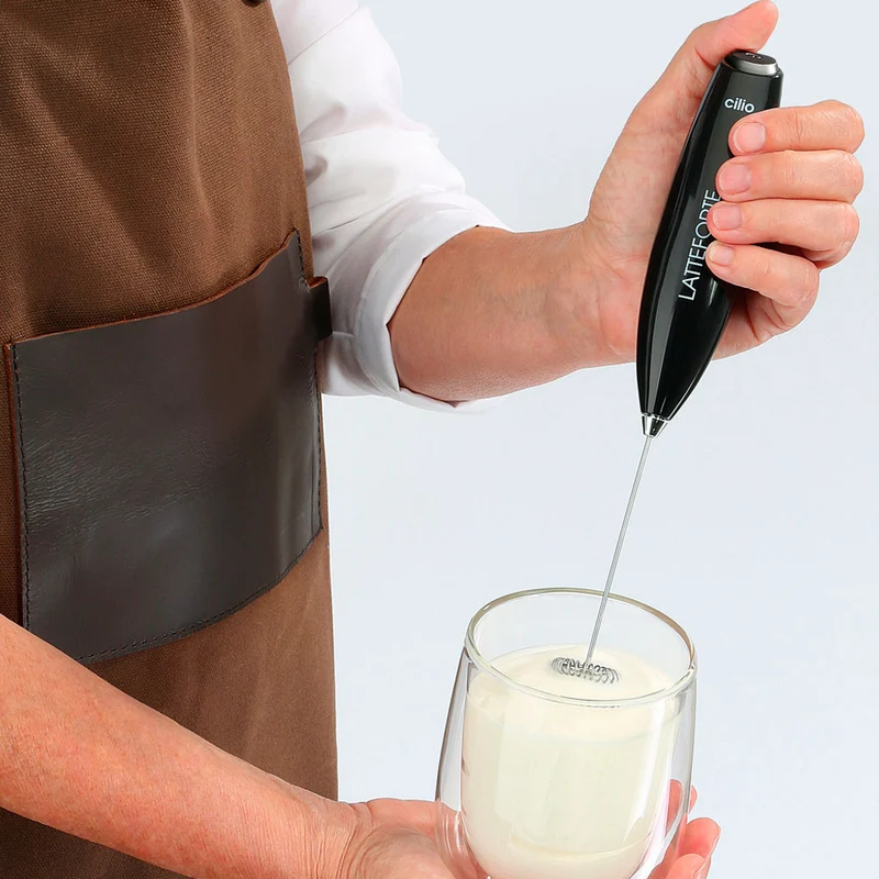 Batidor espumador para leche Cilio (con soporte)