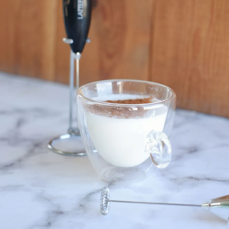 Batidor espumador para leche Cilio (con soporte)