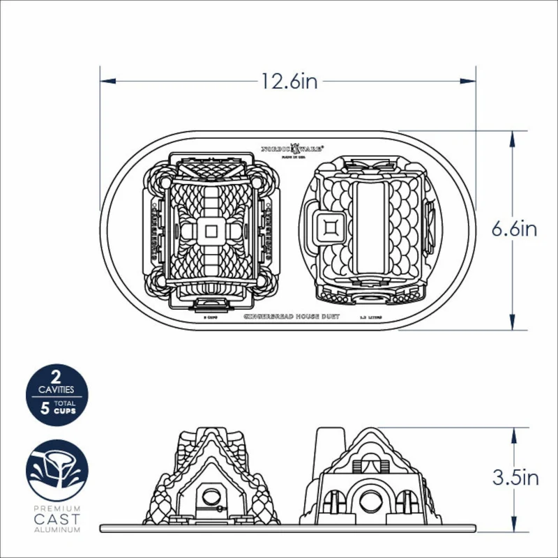 Molde Gingerbread House Duet Nordic Ware