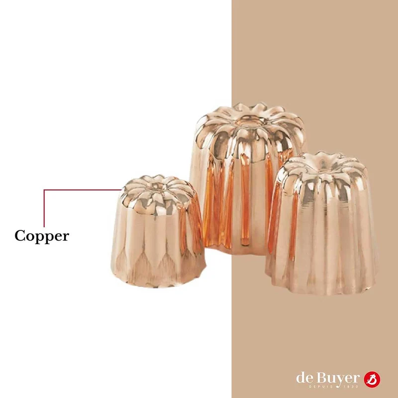 Molde de cobre para Canelés De Buyer