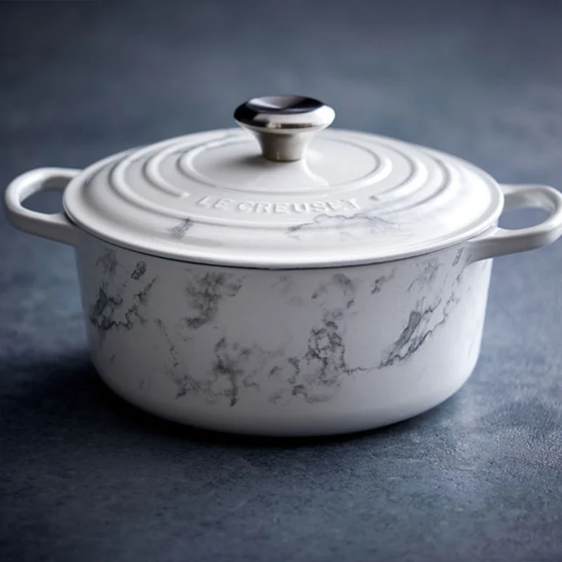 Cocotte de hierro White Marble Le Creuset (Edición Limitada)