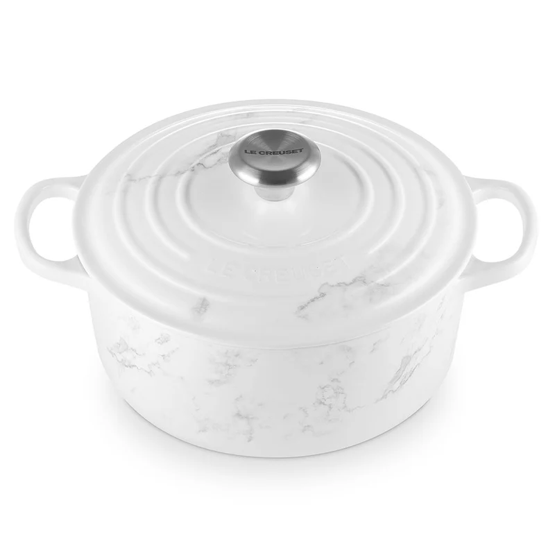Cocotte de hierro White Marble Le Creuset (Edición Limitada)