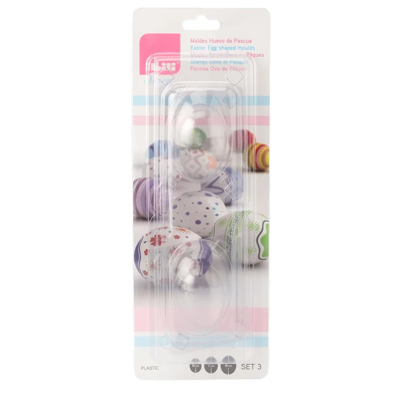 Set de 3 moldes para huevos de chocolate 3D Ibili