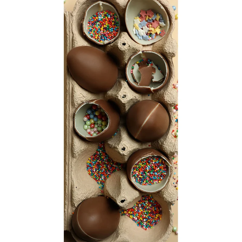 Set de 3 moldes para huevos de chocolate 3D Ibili