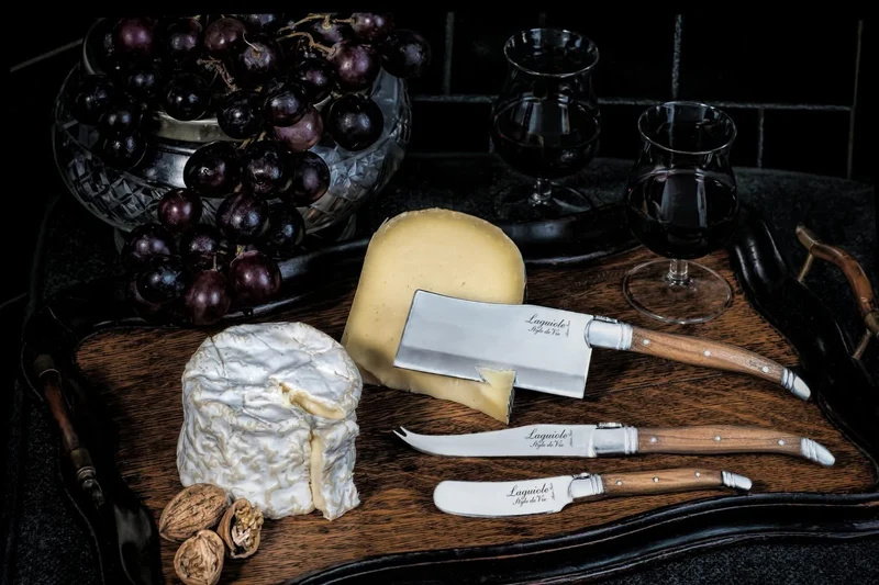 Laguiole Style De Vie Luxury Line Käsemesser Olivenholz 3-teilig