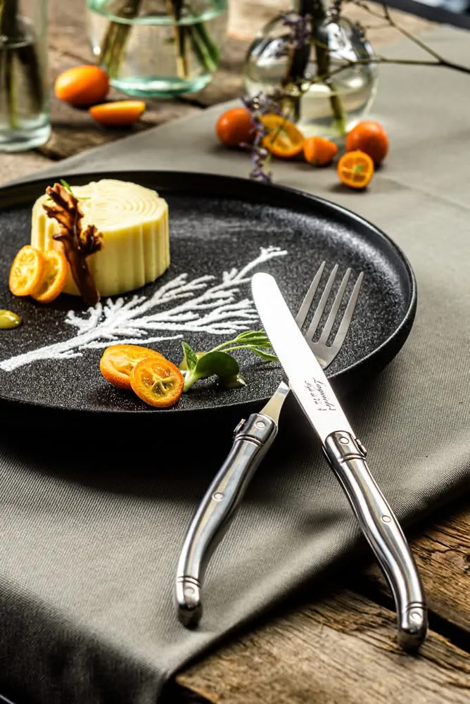 Laguiole Style De Vie Besteckset & Besteckkasten - Premium Line - Edelstahl - 24 Teile / 6 Personen