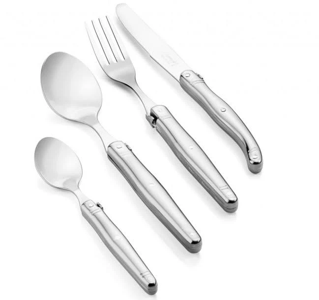 Laguiole Style De Vie Besteckset & Besteckkasten - Premium Line - Edelstahl - 24 Teile / 6 Personen