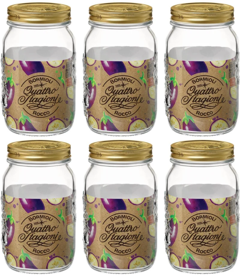 Bormioli Rocco Weckjars Quattro Stagioni - ø 11 cm / 1 Liter - 6 Stück