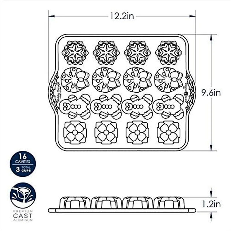 Molde para bizcochitos y pastas de te Nordic Ware