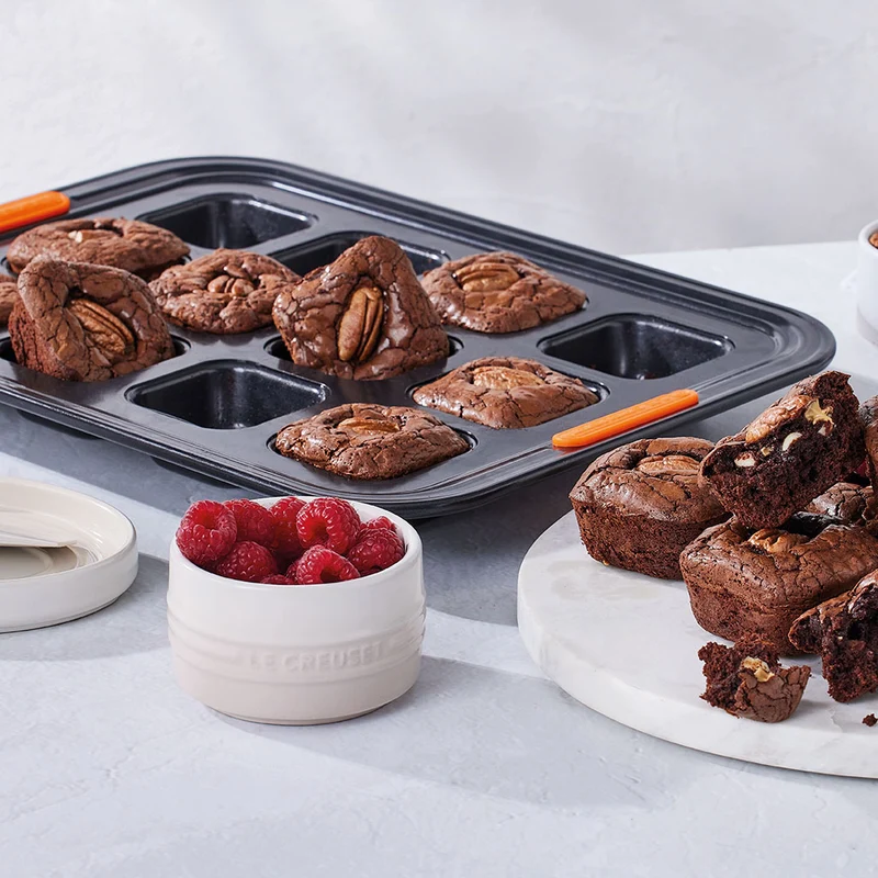 Molde para brownies, magdalenas cuadradas, sobaos y tartaletas Le Creuset