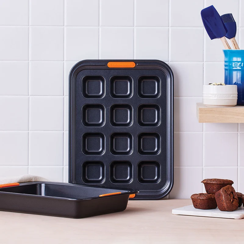 Molde para brownies, magdalenas cuadradas, sobaos y tartaletas Le Creuset